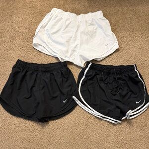 Nike Black and White Athletic Shorts Trio size Medium
